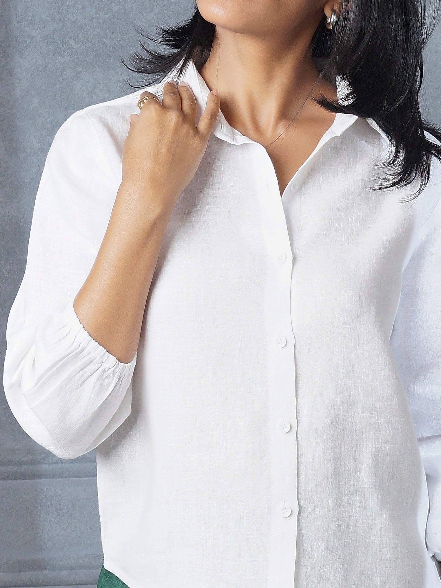 Classic White Linen Shirt