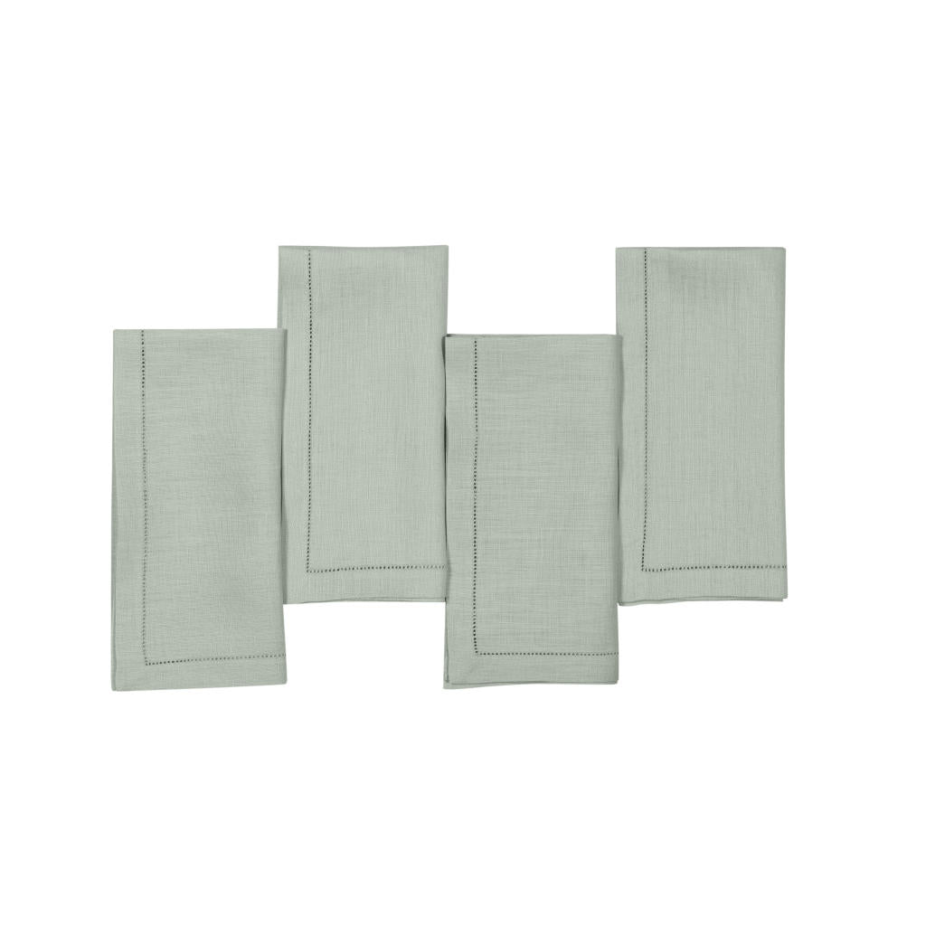 Sage Green Linen Dinner Napkins 20” - Hemstitch - Bulk - 1 Quantity Includes 430 Pieces